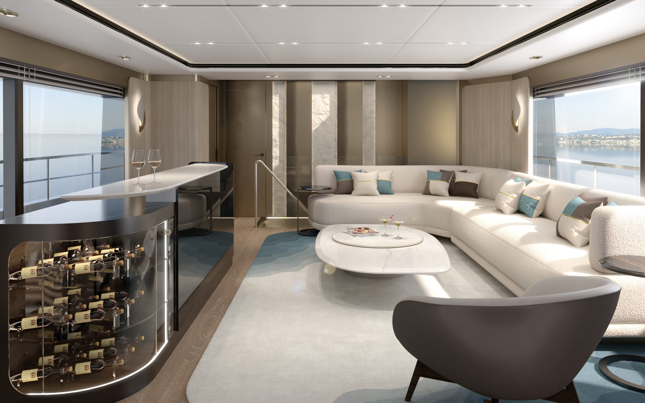 Phathom Studio Design Beyond Visual for Gulf Craft Yacht Interior