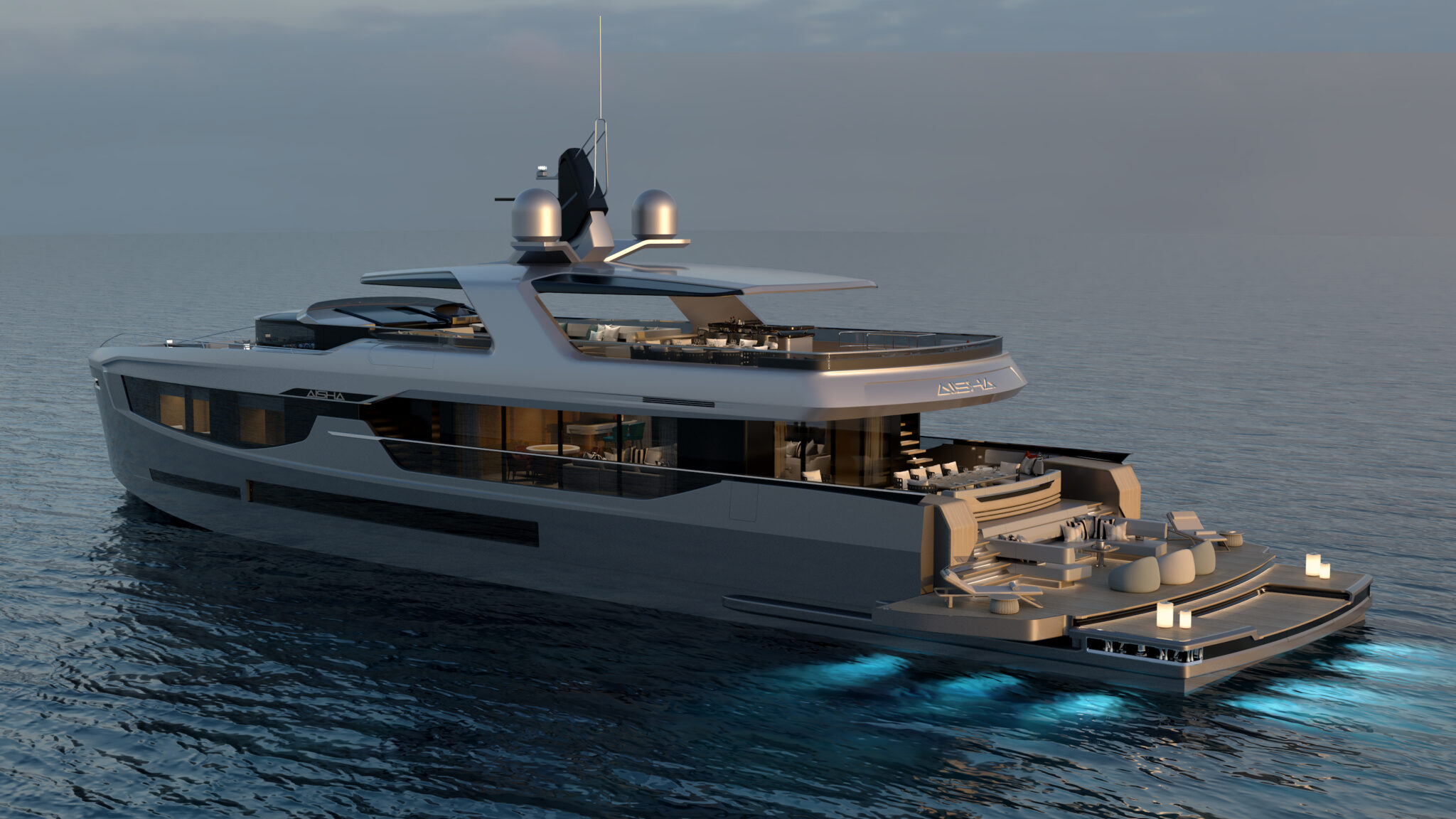 Living prosperous the 40m Aisha and her yacht interiors exposed