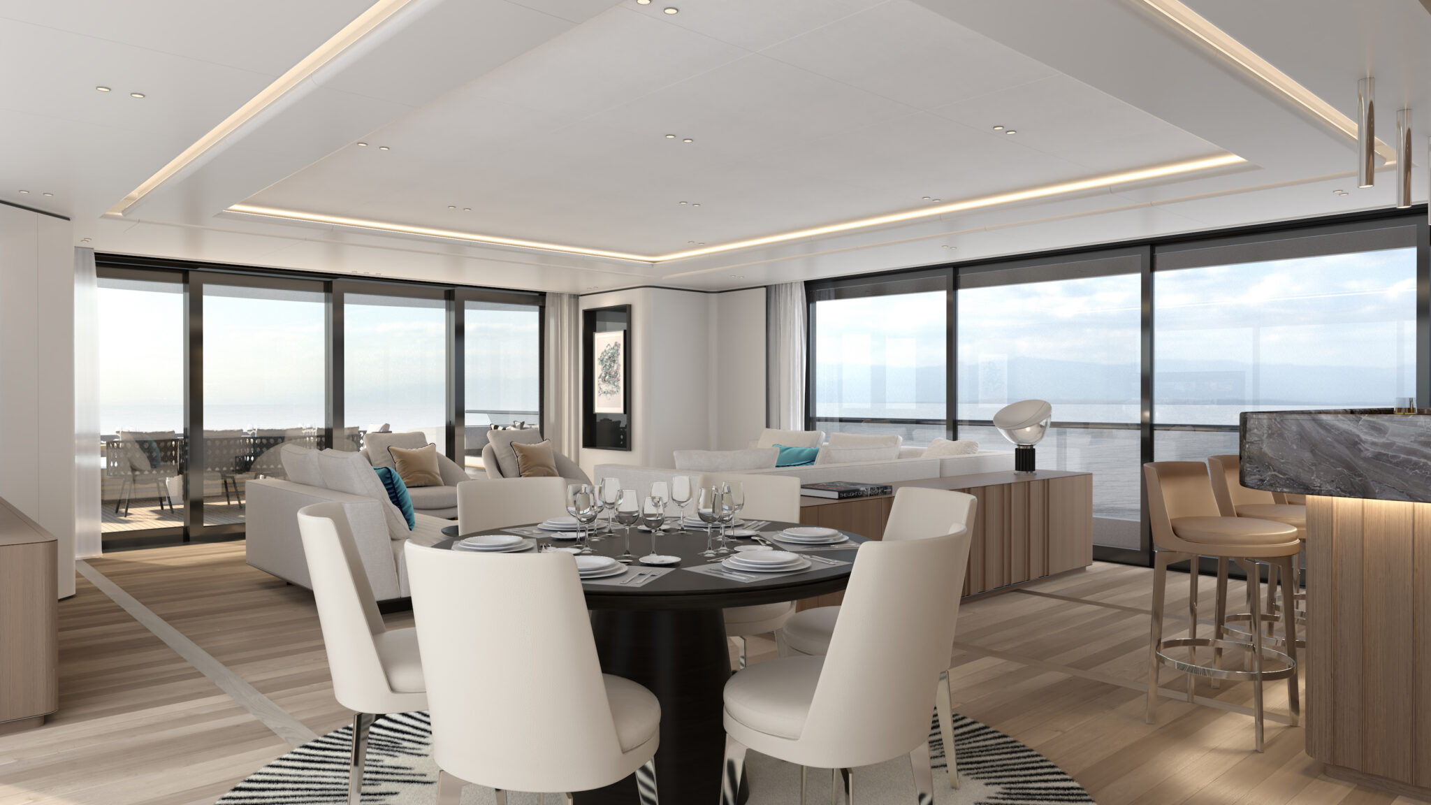 Living prosperous the 40m Aisha and her yacht interiors exposed